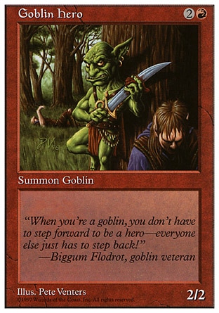 《ゴブリンの勇士/Goblin Hero》 [5ED]