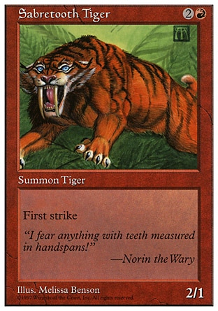 《剣歯虎/Sabretooth Tiger》 [5ED]