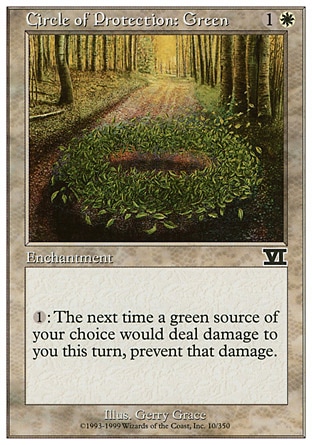 MTG: Sixth Edition 010: Circle of Protection: Green 