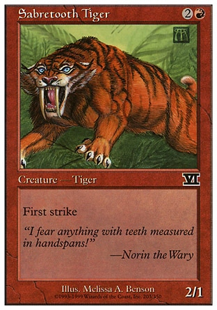 Magic: Classic Sixth Edition 203: Sabretooth Tiger 
