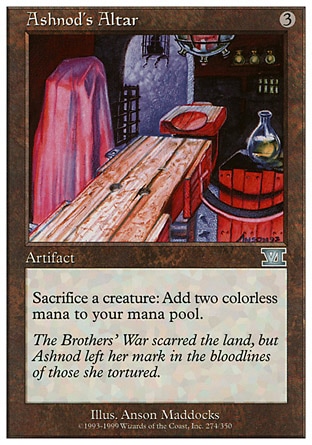 Magic: Classic Sixth Edition 274: Ashnods Altar 