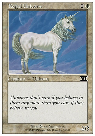 Magic: Classic Sixth Edition 035: Regal Unicorn 
