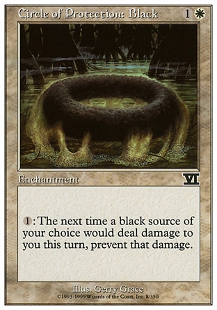 MTG: Sixth Edition 008: Circle of Protection: Black 