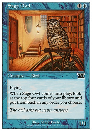 Magic: Classic Sixth Edition 095: Sage Owl 