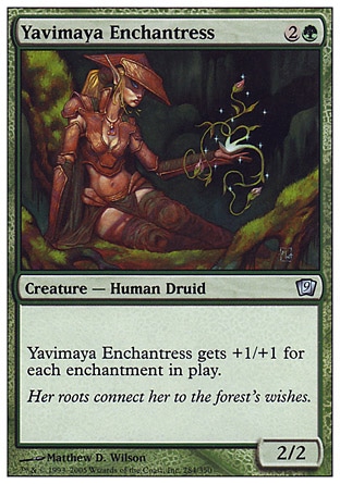 《ヤヴィマヤの女魔術師/Yavimaya Enchantress》 [9ED]