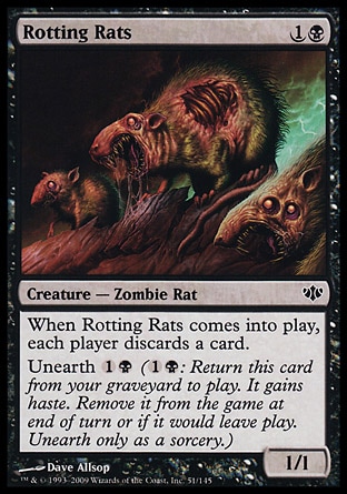 Magic: Conflux 051: Rotting Rats (FOIL) 