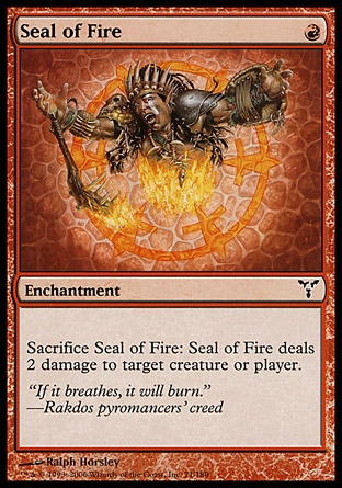 MTG: Dissension 071: Seal of Fire 