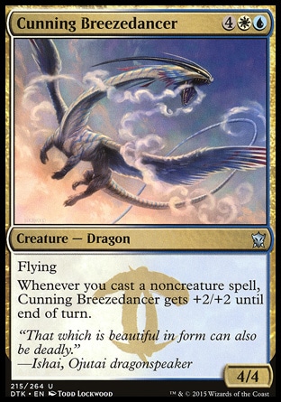 MTG: Dragons of Tarkir 215: Cunning Breezedancer - Foil 