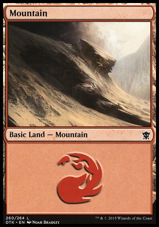 MTG: Dragons of Tarkir 260: Mountain 260 Foil 
