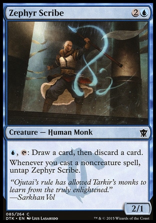Magic: Dragons of Tarkir 085: Zephyr Scribe - Foil 