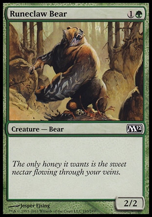 《ルーン爪の熊/Runeclaw Bear》 [M12]