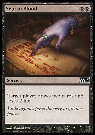 Magic: 2013 Core Set 110: Sign in Blood 