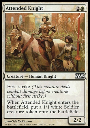 Magic: 2013 Core Set 005: Attended Knight 