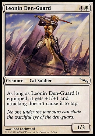 Magic: Mirrodin 009: Leonin Den-Guard 