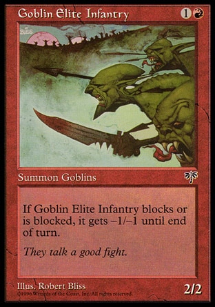 《ゴブリン精鋭歩兵部隊/Goblin Elite Infantry》 [MIR]
