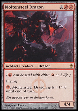Magic: New Phyrexia 088: Moltensteel Dragon 