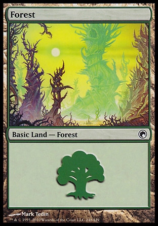 Magic: Scars of Mirrodin 248: Forest 248 - Foil 