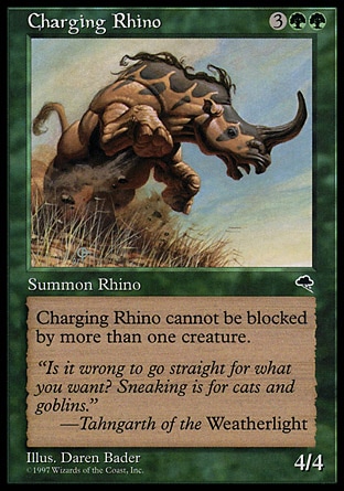《突進するサイ/Charging Rhino》 [TMP]