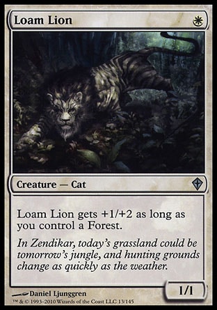 Magic: Worldwake 013: Loam Lion 