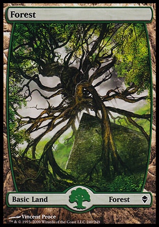 Magic: Zendikar 249: Forest (Full Art) 