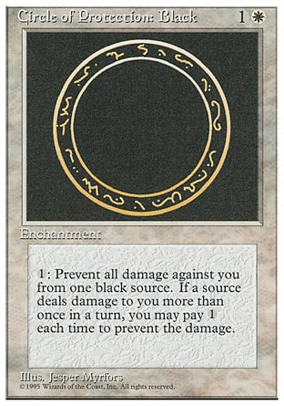 《黒の防御円/Circle of Protection: Black》 [4ED]