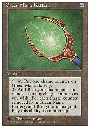 《緑の魔力貯蔵器/Green Mana Battery》 [4ED]