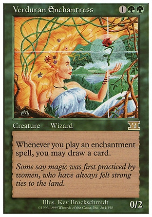 《新緑の女魔術師/Verduran Enchantress》 [6ED]