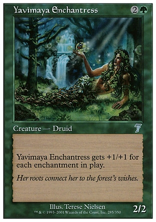 《ヤヴィマヤの女魔術師/Yavimaya Enchantress》 [7ED]
