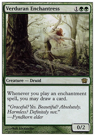 《新緑の女魔術師/Verduran Enchantress》 [8ED]