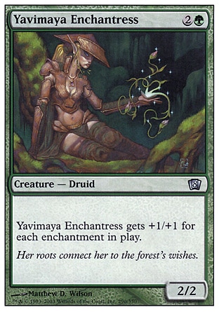《ヤヴィマヤの女魔術師/Yavimaya Enchantress》 [8ED]
