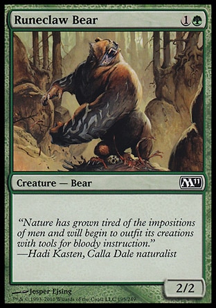 《ルーン爪の熊/Runeclaw Bear》 [M11]