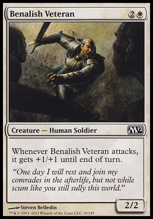 《ベナリアの古参兵/Benalish Veteran》 [M12]