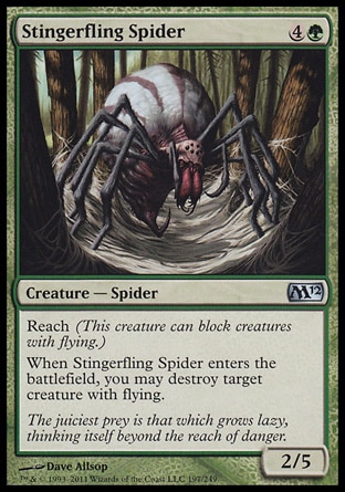 《棘投げの蜘蛛/Stingerfling Spider》 [M12]