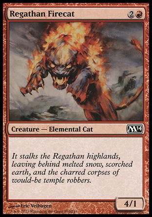 《レガーサの火猫/Regathan Firecat》 [M14]