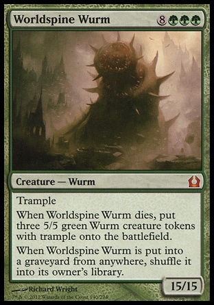 《世界棘のワーム/Worldspine Wurm》 [RTR]