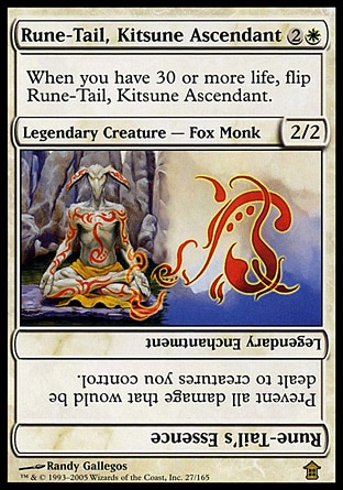 《上位の狐、呪之尾 // 呪之尾の本質/Rune-Tail, Kitsune Ascendant // Rune-Tail's Essence》 [SOK]