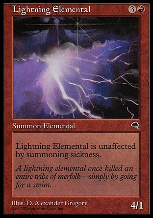《稲妻の精霊/Lightning Elemental》 [TMP]