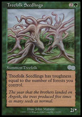 《ツリーフォークの若木/Treefolk Seedlings》 [USG]
